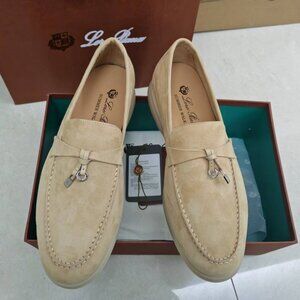 Loro Piana Light Tan Suede Loafers
